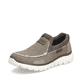 Beige Rieker Herren Slipper B6651-64 mit ultra leichter und flexibler Sohle. Schuh seitlich schräg.