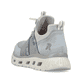 Blaue Rieker Damen Sneaker Low M6061-12 mit einem Gummizug sowie Komfortweite G. Schuh von hinten.