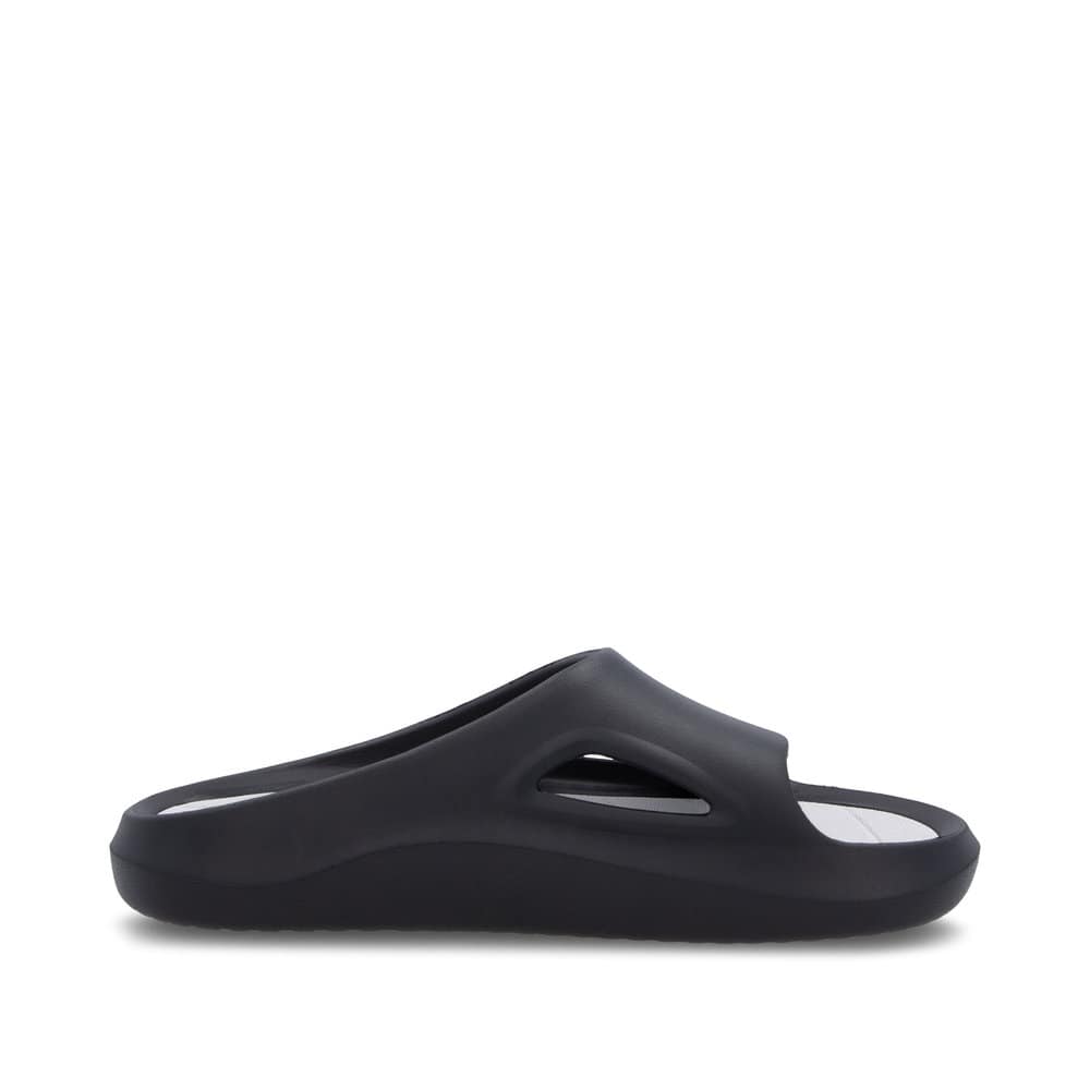Schwarze Rieker Herren Pantoletten U3450-00 mit einer ultraleichten Sohle. Schuh Innenseite.