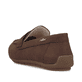 Braune Rieker Damen Loafer 43862-24 mit einer herausnehmbaren Einlegesohle. Schuh von hinten.