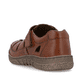 Braune Rieker Herren Slipper 03578-24 mit Klettverschluss sowie der Extraweite H. Schuh von hinten.