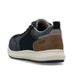 Blaue Rieker Herren Sneaker Low 16901-14 mit Reißverschluss sowie Extraweite H. Schuh von hinten.