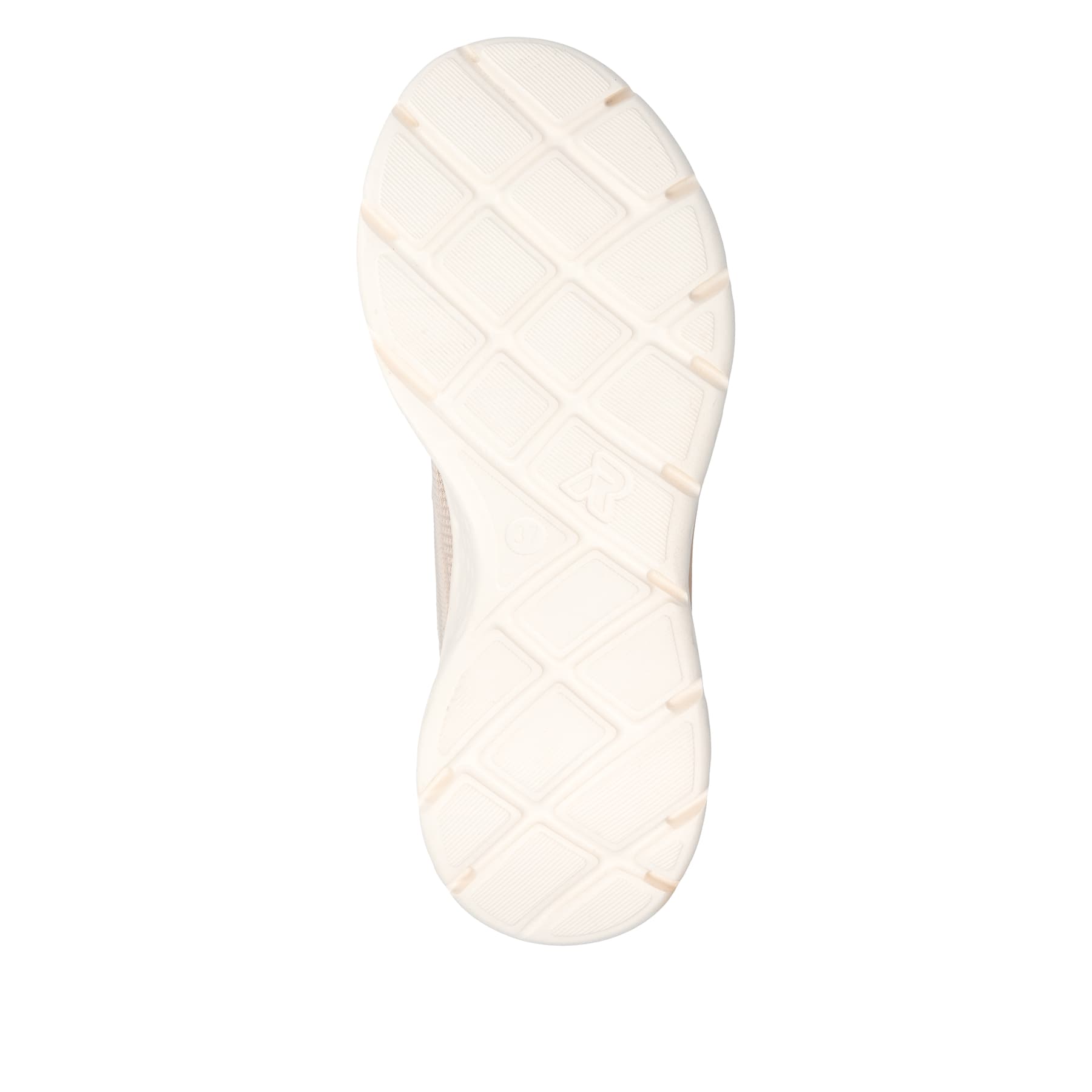 Beige Rieker Sport Damen Sneaker Low W4401-60. Schuh Laufsohle.