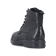 Schwarze Rieker Herren Schnürstiefel 33440-00 aus Glattleder. Schuh von hinten.