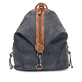 Rieker Damen Rucksack H1055-14 in Pazifikblau-Braun aus Kunstleder mit Reißverschluss. Rucksack Vorderseite.