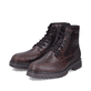 Braune Rieker Herren Schnürstiefel F2710-26 aus Glattleder. Schuhpaar seitlich schräg.