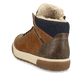 
Nougatbraune Rieker Herren Schnürstiefel 18930-25 mit Schnürung und Reißverschluss. Schuh von hinten