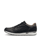 Blaue Rieker Herren Sneaker Low U0311-14 mit Schnürung sowie Komfortweite G 1/2. Schuh Außenseite.