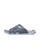 Blaue Rieker Herren Pantoletten 21999-14 mit der Extraweite H 1/2. Schuh Außenseite.
