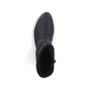 Mattschwarze Rieker Damen Kurzstiefel Y1760-00 mit geraffter Optik. Schuh von oben.