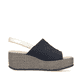 Schwarze Rieker Damen Sandalen 69460-00 mit moderner Spannnaht. Schuh Innenseite.