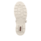 Hellbeige Rieker Damen Kurzstiefel Z8591-60 mit Reißverschluss sowie einer Profilsohle. Schuh Innenseite