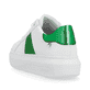 Weiße Rieker Damen Sneaker Low W1202-81 mit flexibler und ultra leichter Sohle. Schuh von hinten.