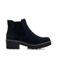 Dunkelblaue Rieker Damen Chelsea Boots 79265-14 aus Rauleder mit einem Gummizug. Schuh Innenseite.