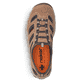 Braune Rieker Herren Slipper 08065-25 mit einem Gummizug sowie Komfortweite G. Schuh von oben.