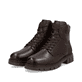 Schwarze Rieker Herren Schnürstiefel 32205-25 mit wasserabweisender TEX-Membran. Schuhpaar seitlich schräg.