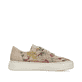 Mehrfarbige vegane Rieker Damen Sneaker Low N9919-91 mit floralem Muster. Schuh Innenseite.