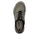 Grüne Rieker Damen Slipper M6058-54 mit einer ultra leichten und flexiblen Sohle. Schuh von oben.
