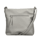Sac à main Rieker H1073-40 gris avec fermeture éclair et pendentif en nœud. Côté gauche.