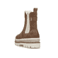 Hellbraune Rieker Damen Chelsea Boots Y6260-24 mit einem Reißverschluss. Schuh von oben.