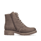 Schokobraune Rieker Damen Schnürstiefel Y9134-25 mit einer robusten Profilsohle. Schuh Innenseite