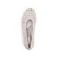 Beige Rieker Ballerinas L9365-60 in Löcheroptik sowie extra weicher Decksohle. Schuh von oben.