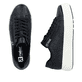 Baskets basses Rieker noires pour femme M7701-00 avec fermeture éclair. Chaussure vue de dessus, couchée.