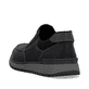 Mocassins Rieker noirs pour homme B9062-00 avec bande élastique. Chaussure vue de dessus.