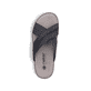 Stahlschwarze Rieker Herren Pantoletten 21560-00 mit der Komfortweite G. Schuh von oben.