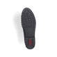 Schwarze Rieker Damen Loafer 45300-00 mit Gummizug sowie schmaler Passform E 1/2. Schuh Laufsohle.