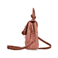 Sac à main Rieker H1606-94 rouge avec fermeture éclair et pendentif tressé. Côté droit.
