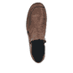 Braune Rieker Damen Kurzstiefel 58386-22 aus Glattleder mit einem Reißverschluss. Schuh von oben.