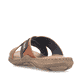 Braune Rieker Herren Pantoletten 22099-25 mit der Komfortweite G 1/2. Schuh von hinten.