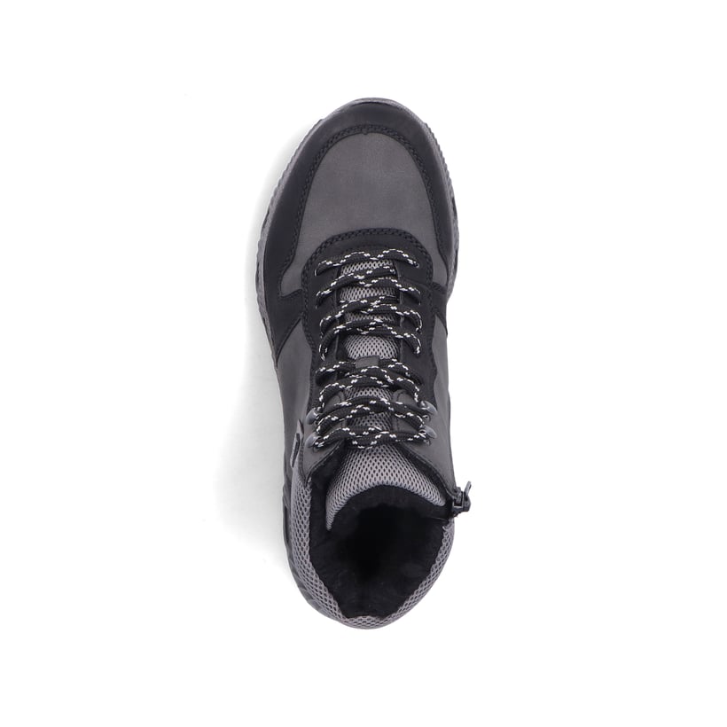 Baskets montantes Rieker grises femme M6023-45 avec membrane RiekerTEX. Semelle extérieure de la chaussure.