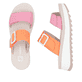 Rosane Rieker Damen Pantoletten W3050-38 mit einem Klettverschluss. Schuh von oben, liegend.