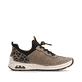 Braun-schwarze Rieker Damen Slipper 44551-24 mit Rieker Air Sohlenfenster. Schuh Innenseite.
