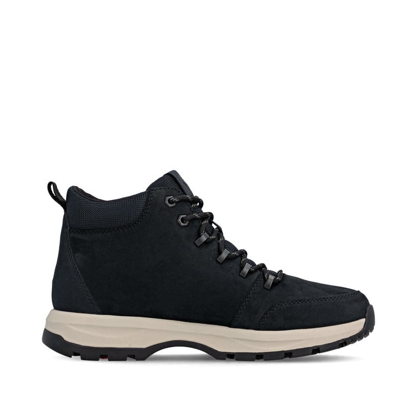 Blaue Rieker Herren Schnürstiefel U1671-14 aus Rauleder. Schuh Innenseite.