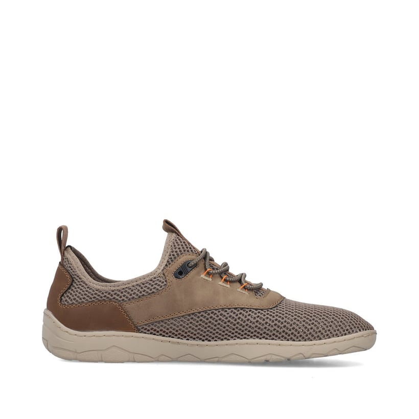 Beige Rieker Herren Slipper 08365-64, Barfußschuhe mit einem Gummizug. Schuh Innenseite.