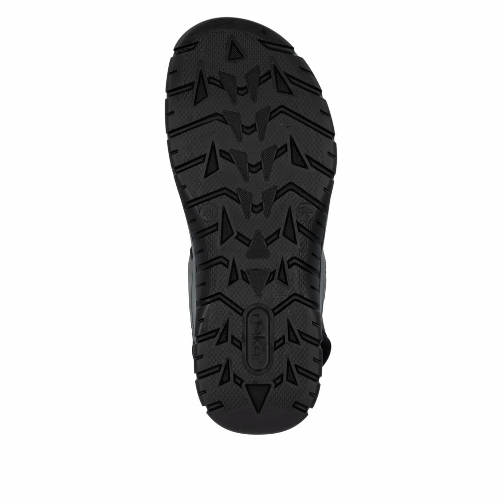 Graue Rieker Herren Trekkingsandalen 26955-42 mit einem Klettverschluss. Schuh Laufsohle.