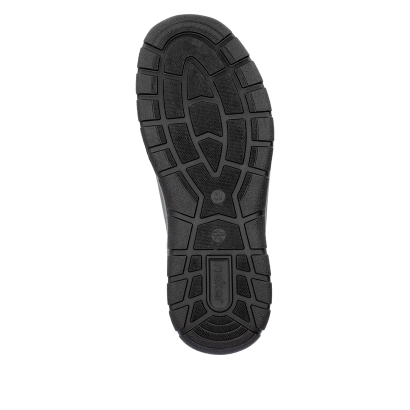 Graue Rieker Herren Schnürschuhe 03600-45 mit Reißverschluss sowie Extraweite H. Schuh Laufsohle.