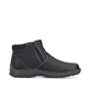 Schwarze Rieker Herren Kurzstiefel 05362-00 aus Glattleder. Schuh von hinten.