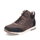 
Nussbraune Rieker Herren Schnürstiefel B2044-25 mit einer robusten Profilsohle. Schuh seitlich schräg