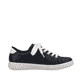 Marineblaue Rieker Damen Schnürschuhe N0910-14 mit Ziernähten. Schuh Innenseite.