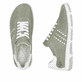 Grüne Rieker Damen Schnürschuhe 42408-52 mit der Extraweite H. Schuh von oben, liegend.