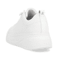 Weiße Rieker Damen Sneaker Low W2301-80 mit einer Gummischnürung. Schuh von hinten.