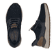 Mocassins Rieker bleus pour homme 06051-14 avec fonction easy in Ready2GO. Chaussure vue de dessus, couchée.