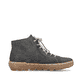 Asphaltgraue Rieker Damen Schnürschuhe N1020-45 mit Schnürung und Reißverschluss. Schuh Innenseite
