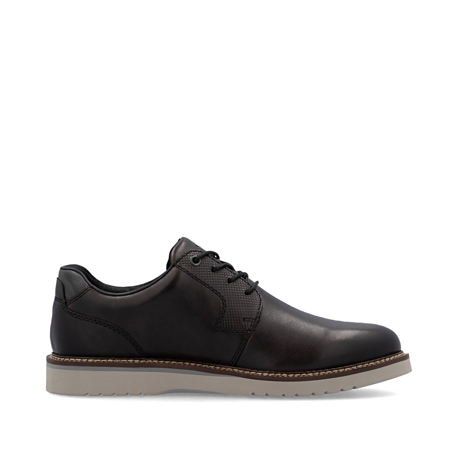 Graue Rieker Herren Schnürschuhe 04503-45 aus Glattleder mit der Extraweite H. Schuh Innenseite.