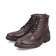 Braune Rieker Herren Schnürstiefel 33143-25 aus Glattleder. Schuhpaar seitlich schräg.