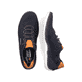 Blaue Rieker Herren Slipper 07555-14, Barfußschuhe mit einem Gummizug. Schuh von oben, liegend.